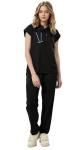 Bovchies Scrubs For Women Set - Stretch Stand Collar Scrub Top and Drawstring Jogger Pants