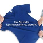Naivlizer Scrub Set for Women V-Neck Scrub Top & Jogger Pants Medical Uniform Suits with 9 Pockets