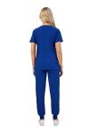 Naivlizer Scrub Set for Women V-Neck Scrub Top & Jogger Pants Medical Uniform Suits with 9 Pockets