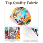 4 Pack Adjustable Surgical Scrub Cap Medical Doctor Bouffant Hats with Soft Sweatband