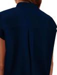 GGEH Scrub for Women Set - Stretch Scrub Top & Jogger Pants Mandarin Collar Anti-Wrinkle Scrub Suit Medical Uniform (Navy, X-Large)