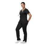 Uniforms World Alyssa Scrubs Set for Women — Classic fit Top & Straight Pants, Elastic Waistband, 7 Pockets, Anti-Wrinkle