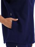 GGEH Scrub for Women Set - Stretch Scrub Top & Jogger Pants Mandarin Collar Anti-Wrinkle Scrub Suit Medical Uniform (Navy, X-Large)