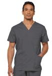 Dickies Mens Big & Tall V-Neck Double Chest Pocket Top Medical Scrubs Shirts, Pewter, 3X-Large Big US