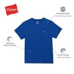 Hanes Healthcare Top, Moisture-Wicking Stretch Scrub Shirts for Men, Odor Control, Slate Grey, X Large