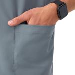 Hanes Healthcare Top, Moisture-Wicking Stretch Scrub Shirts for Men, Odor Control, Slate Grey, X Large