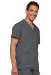 Dickies Mens Big & Tall V-Neck Double Chest Pocket Top Medical Scrubs Shirts, Pewter, 3X-Large Big US