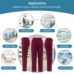 VIAOLI Scrubs Set Multiple pockets V-Neck Top and Drawstring Scrub Pant - Medical Uniform Women Scrub Set Clearance (Burgundy, M)