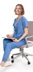 Eadflie Scrubs for Women Set - 8-Pocket V-Neck Scrub Uniform | Stretch Jogger Pants (Sky Blue/L) | Medical Workwear for Nurses, Dentists, Pet Care