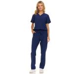 Nautica Scrubs for Women Set, 9 Pocket Breathable Scrub Sets For Woman Pants Tops, Comfortable Soft Stretch Womens Scrub Sets