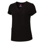 M&M SCRUBS Women's Breathable Cool Stretch Fabric Scrub Top and cargo Pant Set (Black, Large)