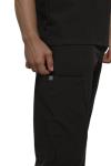 Monarch Uniforms Men's Jogger Scrub Set Tuck-in Scrubs for Men with Jogger Pants and One Pocket Top (Black,Large)