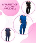 MISS POPULAR Scrubs Medical Uniform Set, Top and Pants Scrub Set (Navy Blue, X-Large)