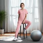 Eipnare Scrubs for Women Set, Stretchy V-Neck Top & Jogger Pants with Multi-Pocket Yoga Waistband, Soft Lightweight Nursing Uniform