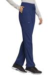 Cherokee Scrubs for Women Mid Rise Tapered Leg Drawstring Pant with 5 Pockets, Cargo Bottom with 2 Way Stretch Fabric - WW105, M, Navy