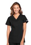 Cherokee womens V-neck Top Medical Scrubs, Black, Medium US