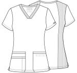 Cherokee womens V-neck Top Medical Scrubs, Black, Medium US