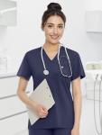 Eadflie Medical Scrubs Set for Women - Classic V-Neck Top & Jogger Pants with Stretch Nursing Uniform Scrub Suit