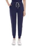 Eadflie Medical Scrubs Set for Women - Classic V-Neck Top & Jogger Pants with Stretch Nursing Uniform Scrub Suit