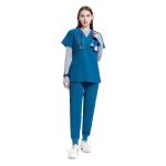 Uniforms World Scrubs for Women Set - Stretch Scrub Top & Pants with 8 Pockets, Yoga Waistband, Anti Wrinkle, Slim Fit