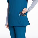 Uniforms World Scrubs for Women Set - Stretch Scrub Top & Pants with 8 Pockets, Yoga Waistband, Anti Wrinkle, Slim Fit