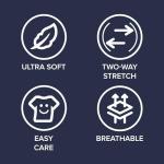 Cherokee Scrubs Top for Women Mock Wrap with 3 Pockets, Soft, 2-Way Stretch & Durable Fabric - WW610, S, Navy