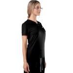 Meidiero Scrub Tops for Medical Women, Soft Stretch V-Neck Scrub Top, Wrinkle-Resistant Fabric with Chest Pocket Black