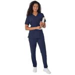 Hanes Womens Healthcare Top, Moisture-Wicking Stretch Shirts, Ribbed Back Panel Medical-Scrubs-Shirts, Athletic Navy, 2X US