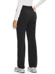 COZYFIT Straight Leg Scrub Pants for Women, Drawstring Soft Stretch, Anti-Wrinkle Women's Scrub Pants with 6 Pockets,Black,M