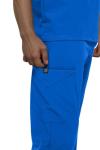 Monarch Uniforms Men's Jogger Scrub Set Tuck-in Scrubs for Men with Jogger Pants and One Pocket Top (Royal Blue,Medium)