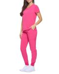 Hot Pink Essential Cool Stretch Scrub Set for Women