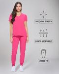 Hot Pink Essential Cool Stretch Scrub Set for Women