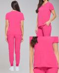 Hot Pink Essential Cool Stretch Scrub Set for Women