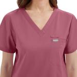 niaahinn Women's Scrub for Women V-Neck Top & Cargo Pants, Comfortable Scrub Set Stretch Fabric, 10 Pockets (S-XXL) (Pink,M)
