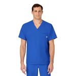 WonderWink Men's Big Men's V-Neck Top Shirt, Royal, 5-XLarge