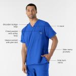 WonderWink Men's Big Men's V-Neck Top Shirt, Royal, 5-XLarge