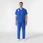 WonderWink Men's Big Men's V-Neck Top Shirt, Royal, 5-XLarge