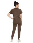Eadflie Medical Scrubs Set for Women - Classic V-Neck Top & Jogger Pants with Stretch Nursing Uniform Scrub Suit