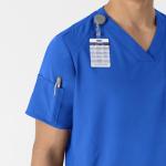 WonderWink Men's Big Men's V-Neck Top Shirt, Royal, 5-XLarge