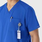 WonderWink Men's Big Men's V-Neck Top Shirt, Royal, 5-XLarge