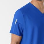 WonderWink Men's Big Men's V-Neck Top Shirt, Royal, 5-XLarge