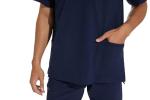 Men's CozyFit Scrub Set with V-Neck Top and Jogger Pants
