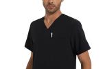 CozyFit Men's Stretch V-Neck Scrubs Set