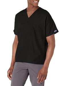 Cherokee Originals Unisex V-Neck Scrubs Shirt, Black, Large
