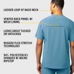 Carhartt Mens Micro Ripstop Chest Pocket Top Medical Scrubs Shirt, Azure Blue, Medium US