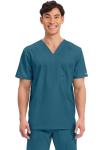 Cherokee Men's V-Neck Top, Caribbean Blue, Large