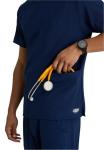 BARCO Skechers Vitality SKT082 Men's Crew Scrub Top Navy M