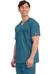 Cherokee Men's V-Neck Top, Caribbean Blue, Large