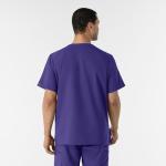 WonderWink Mens Men's V-Neck Top Medical Scrubs Shirt, Grape, Large US