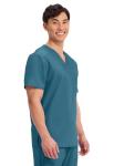 Cherokee Men's V-Neck Top, Caribbean Blue, Large